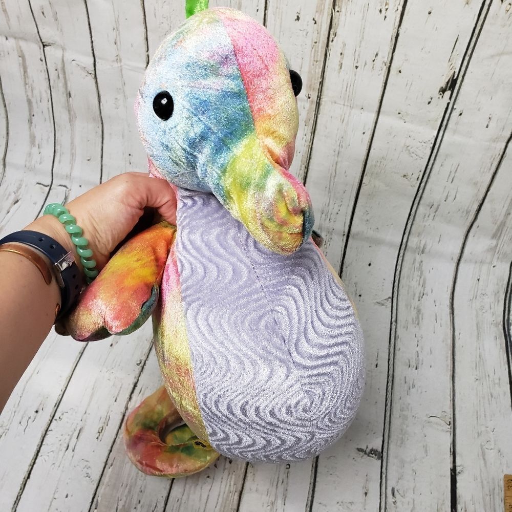 Build-A-Bear Splish Splash Seahorse Tie-Dye Rainbow Plush Soft BAB under the sea - Picture 8 of 13